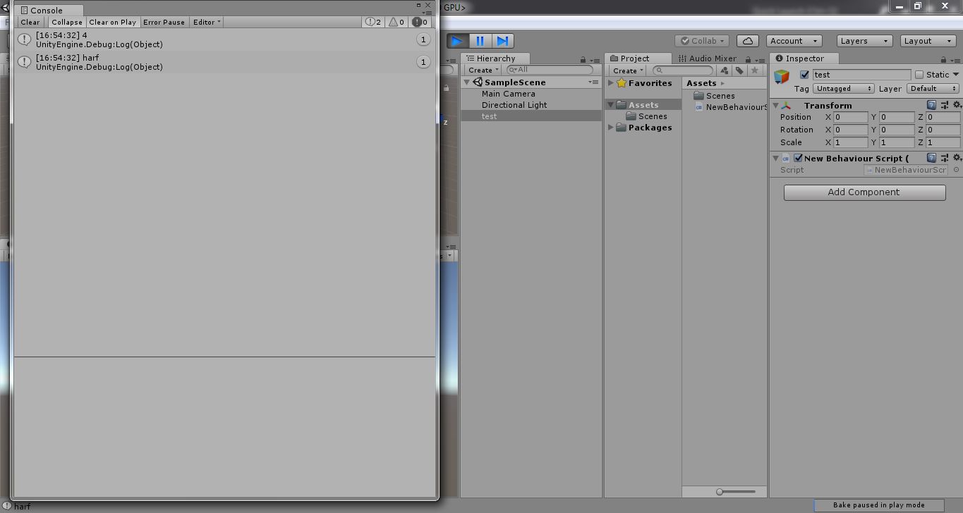 دیباگ گیری متغیر در یونیتی
