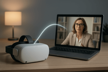 درمانگر میتواند محیطی مجازی که بیمار در آن با عامل ترس یا اضطراب خود مواجه می شود واقعیت مجازی در روان درمانی