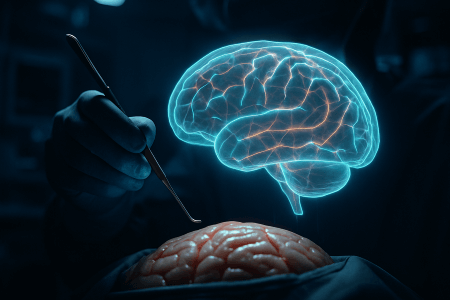 در حال جراحی مغز جراحی مغز و اعصاب