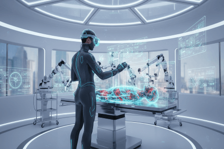 مراحل جراحی را در محیطی مجازی اتاق عمل در واقعیت مجازی