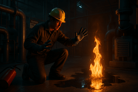 آتش سوزی با واقعیت مجازی شبیهسازی محیطهای صنعتی