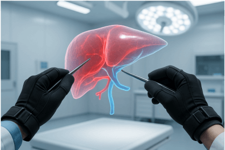 شخصی در حال جراحی کاربرد واقعیت مجازی در پزشکی و جراحی